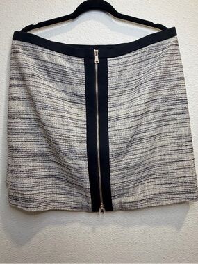 Ann Taylor Tweed Zip-Front Skirt